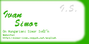 ivan simor business card